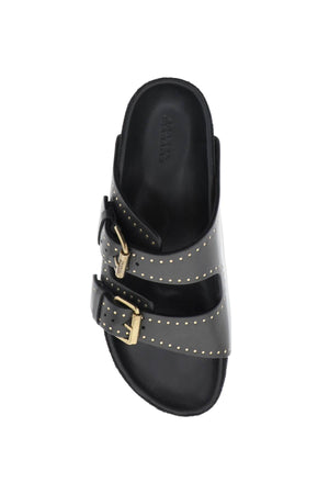 ISABEL MARANT Studded Leather Slide Sandals for Women