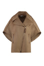 MAX MARA Cashmere Cape Jacket with Lapel Collar