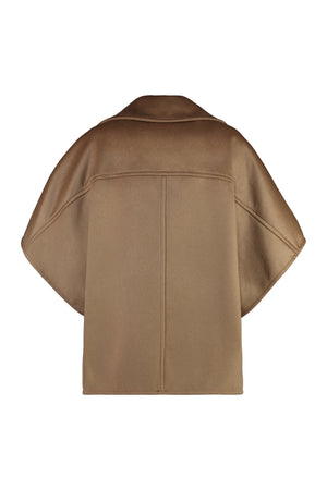 MAX MARA Cashmere Cape Jacket with Lapel Collar