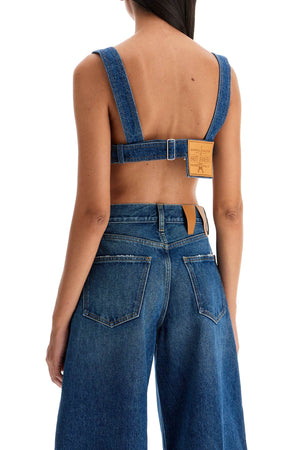 JEAN PAUL GAULTIER Denim Overall Bralette Top - Size 36