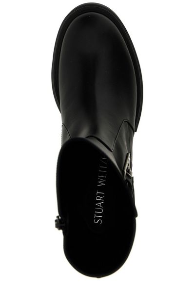 STUART WEITZMAN Sleek and Sophisticated Soho Raffia Leather Boots