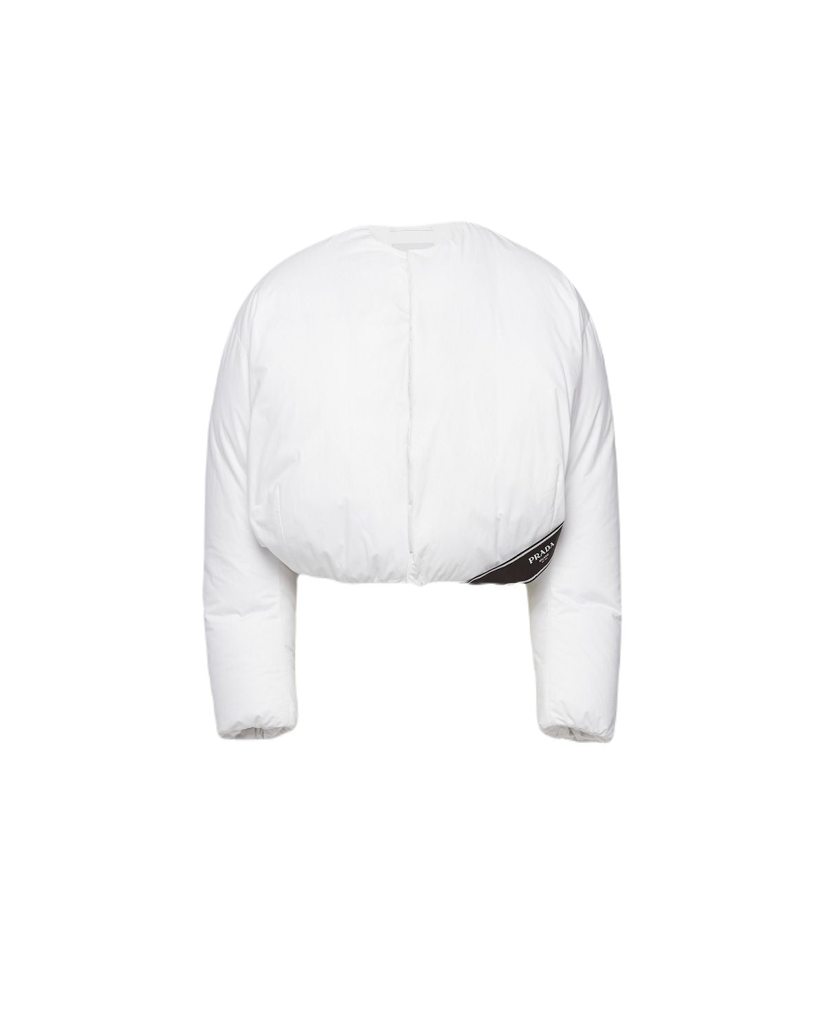 PRADA Stylish White Cotton Bomber Jacket for Men