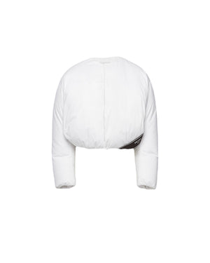 メンズホワイトコットンボンバージャケット - FW24コレクション