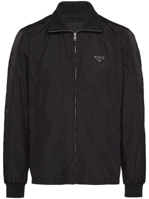 PRADA Men's Black Silk Jacket for Timeless Elegance