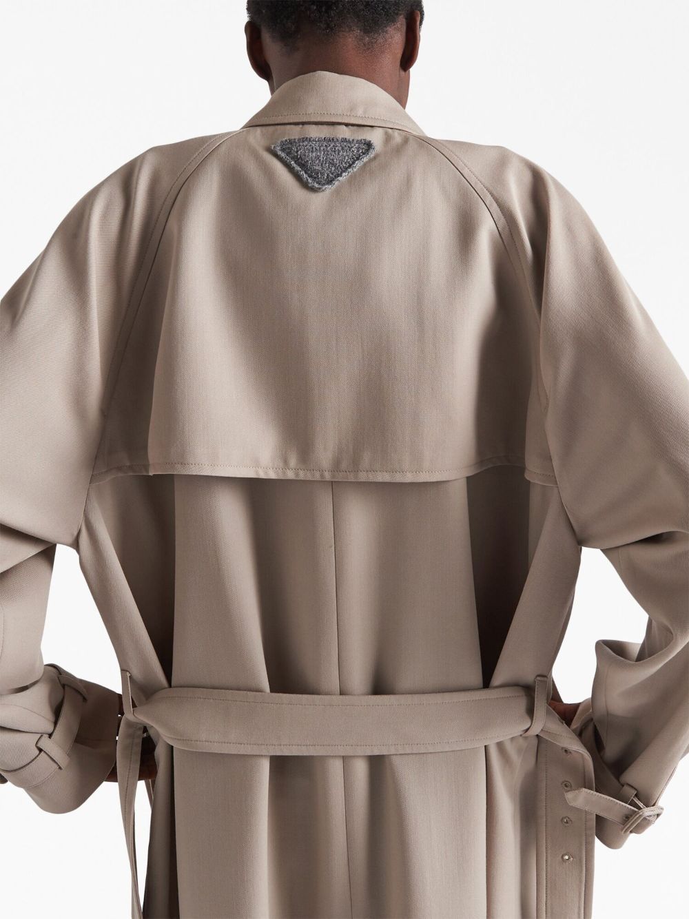 PRADA Mens Nude & Neutrals Wool Trench for SS24