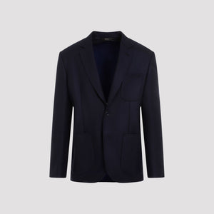 BRIONI Elegant Blue Wool-Silk Jacket