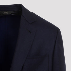 BRIONI Elegant Blue Wool-Silk Jacket