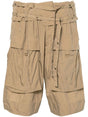 ISABEL MARANT Khaki Green Eyelet Cargo Shorts