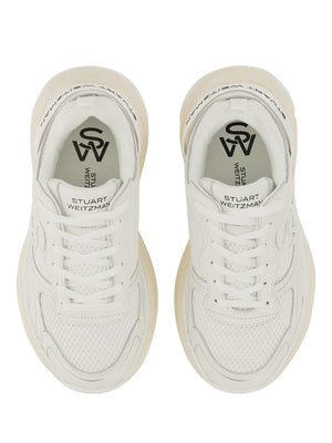 STUART WEITZMAN Chic Logo Sneakers with 4 cm Rubber Sole