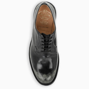 CHURCH'S Elegant Black Derby Dress Shoes with Vintage Finish