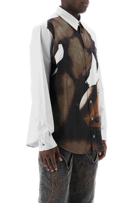 قميص الجسم الرجالي بلون الرمادي للموسم الشتائي من YPROJECT