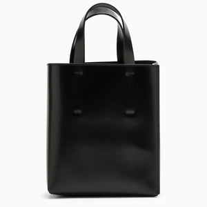 Tote de Piel Lisa con Accentos Dorados y Bolsa Removible - Café