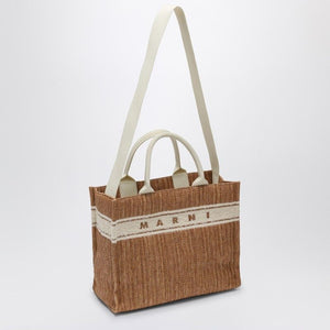 MARNI Mini Raffia-Effect Tote Handbag