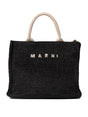 MARNI Raffia-Effect Medium Tote Handbag