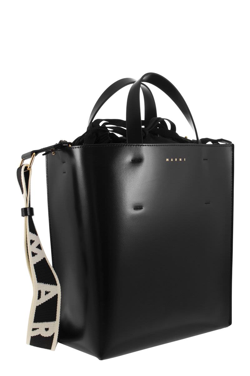 MARNI Mini Black Leather Tote Handbag