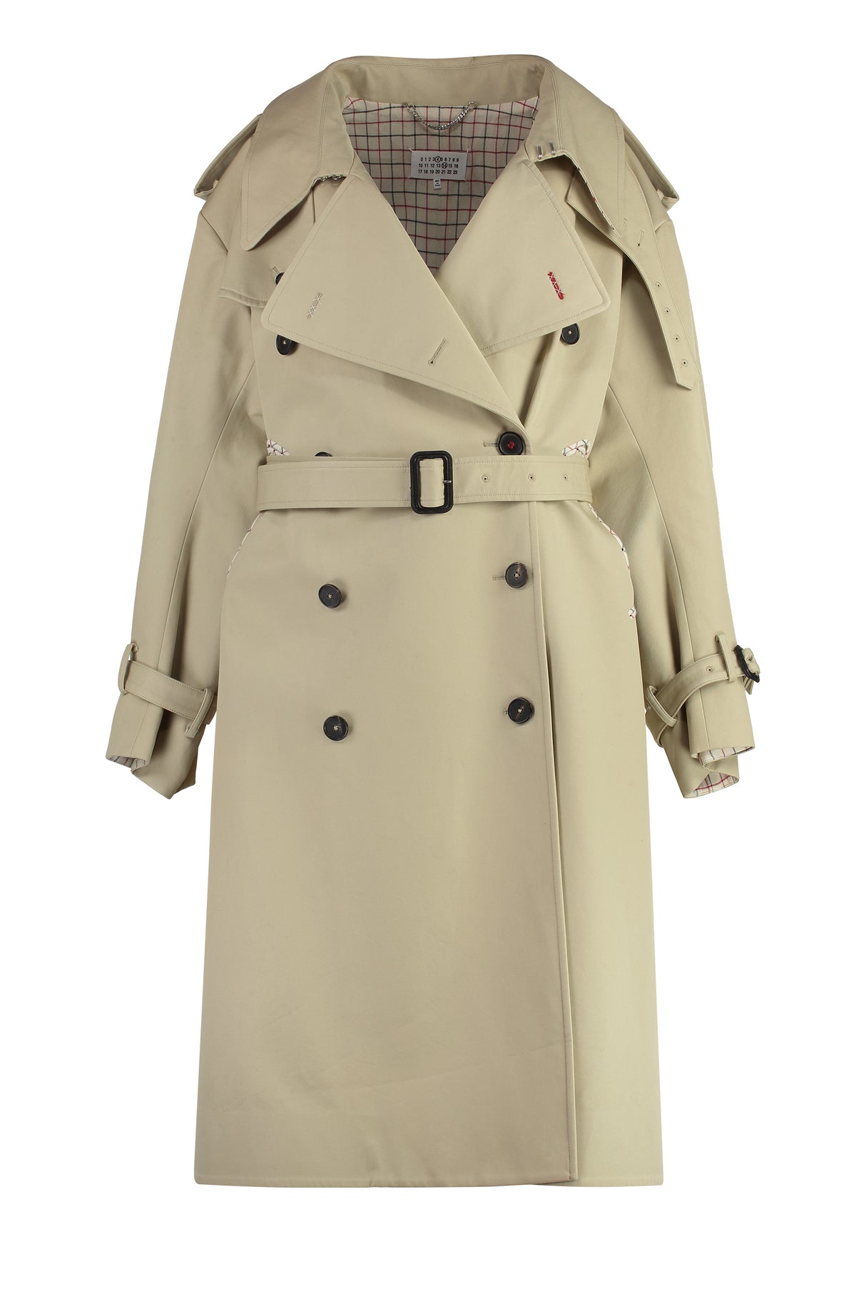 MAISON MARGIELA Stylish Beige Cotton Trench Jacket for Women - FW22 Collection