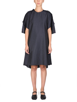 MAISON MARGIELA Chic Mohair Blend Dress with Round Neckline