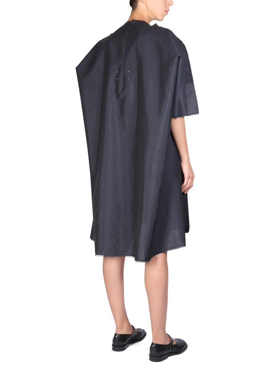 MAISON MARGIELA Chic Mohair Blend Dress with Round Neckline