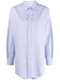 MAISON MARGIELA Light Blue Cotton Shirt - Straight Cut