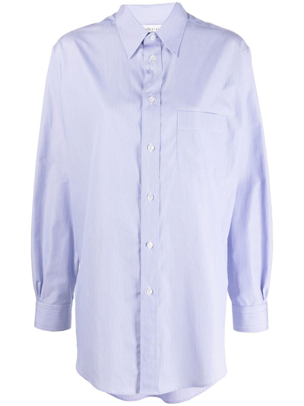 淡蓝色轻盈棉质女式衬衫（来源：Maison Margiela SS24）