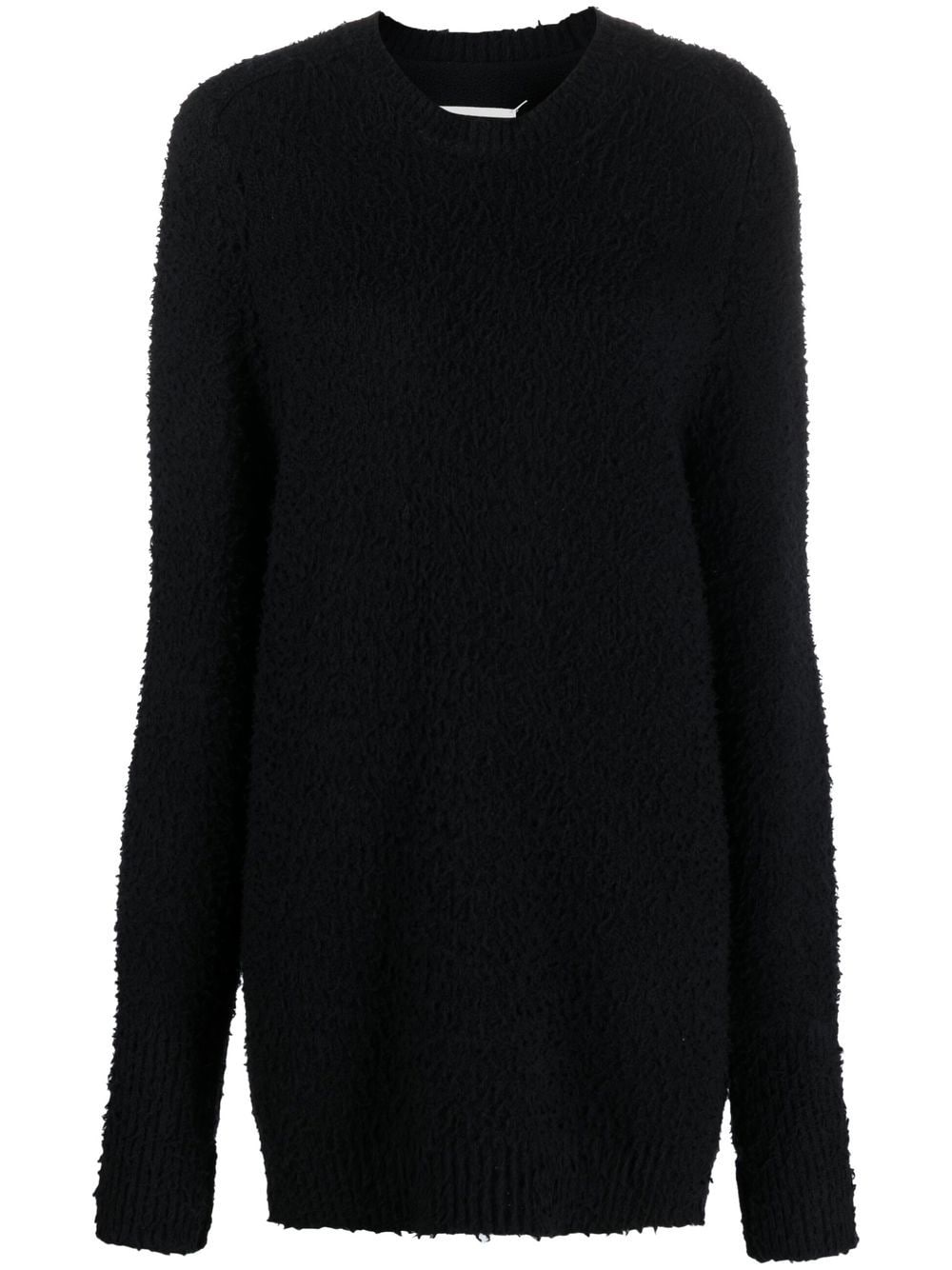 MAISON MARGIELA Elegant Black Cotton Blend Sweater