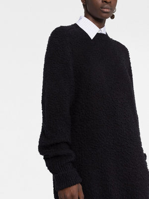 MAISON MARGIELA Elegant Black Cotton Blend Sweater