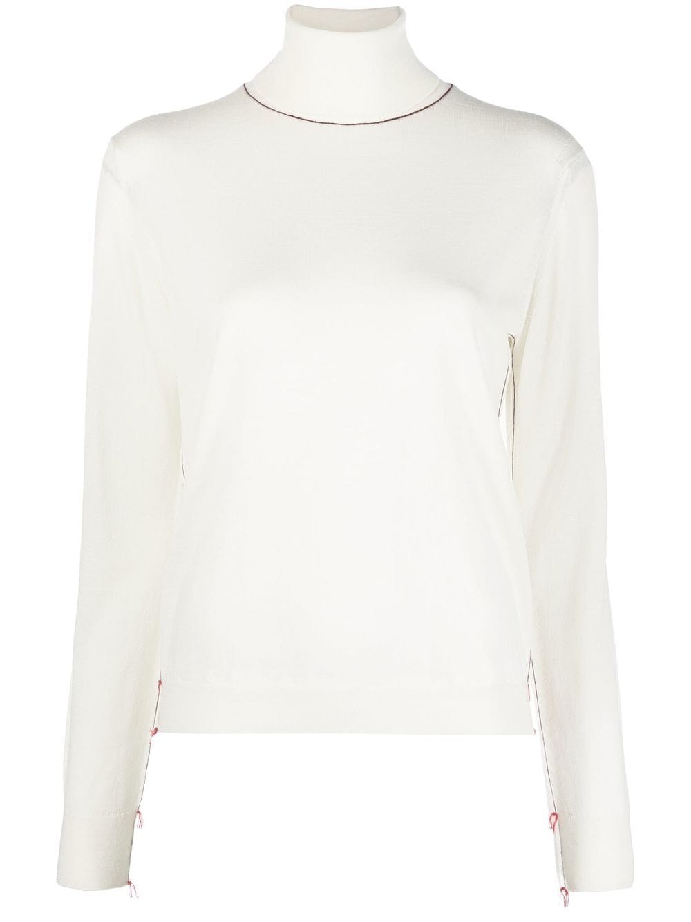 MAISON MARGIELA White Turtle Neck Knitwear for Women in 23FW Collection