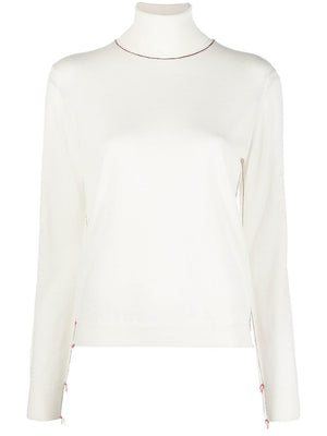 MAISON MARGIELA White Turtle Neck Knitwear for Women in 23FW Collection