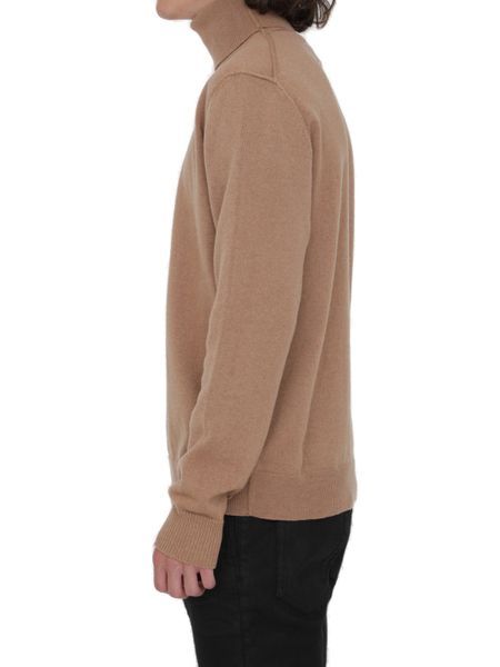 สเวตเตอร์คอเต่าไหม cashmere สำหรับผู้ชาย - FW23 สี camel