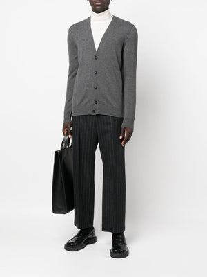 MAISON MARGIELA Button-Up Cashmere Cardigan - Dark Grey