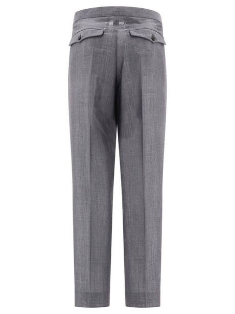 MAISON MARGIELA Grey Wool Trousers for Men - SS24 Collection