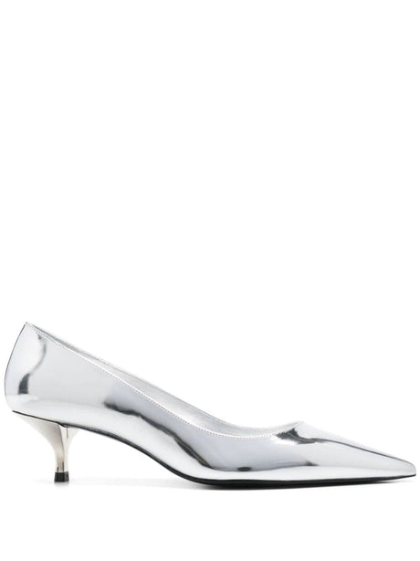 STUART WEITZMAN Chic Metallic Kitten Pump