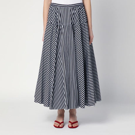 PATOU Wide Striped Cotton Skirt for Women - SS25