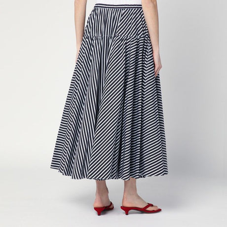 PATOU Wide Striped Cotton Skirt for Women - SS25