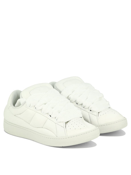 LANVIN Classic Men's White Leather Sneakers - High Quality Design and Comfort