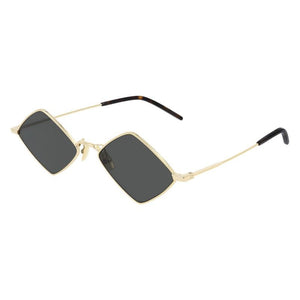 SAINT LAURENT Luxury Metal Sunglasses for Men - Gold Frame with Grey Lenses