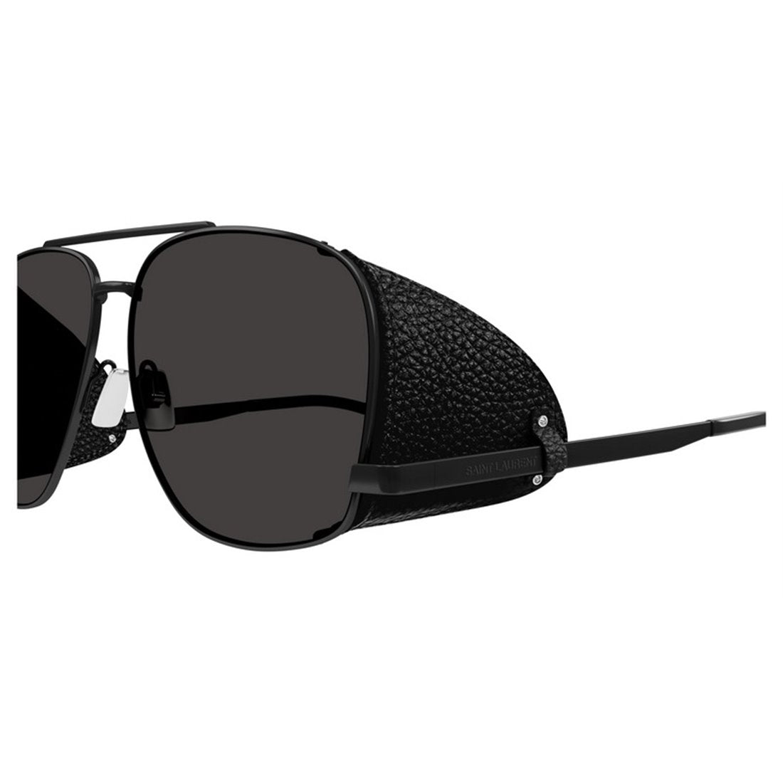 SAINT LAURENT Leon Leather Spoiler Sunglasses