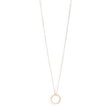 MAISON MARGIELA Silver Logo Pendant Necklace with Signature Ring Detail