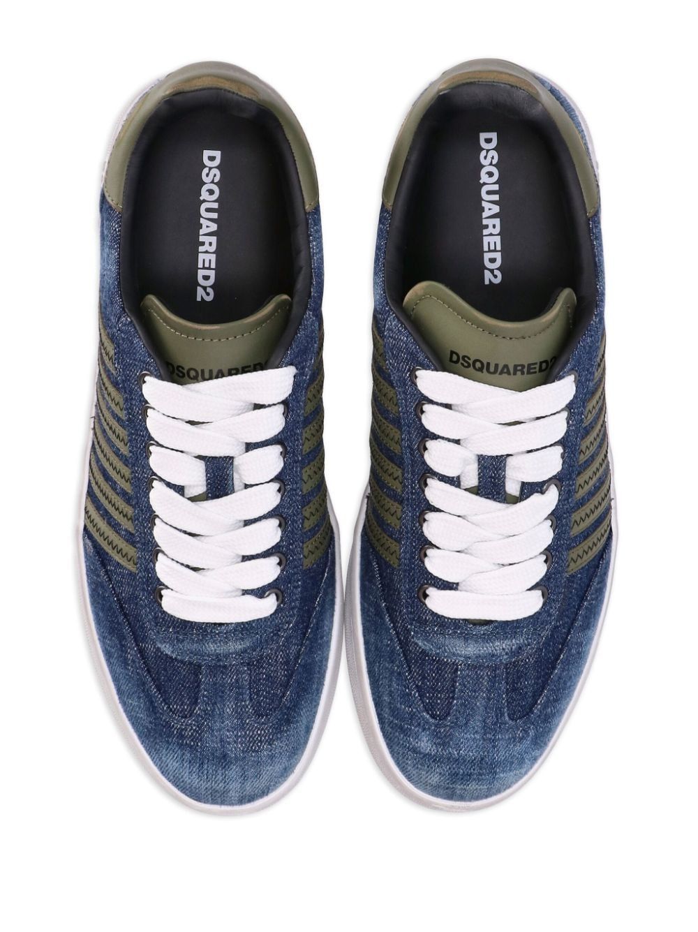 DSQUARED2 Men's FW23 Boxer Sneaker in Denim Militare