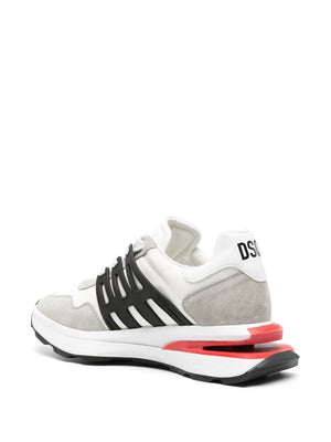 DSQUARED2 Slash Low Sneaker - Men's White/Black Calf Leather SS24 Shoes