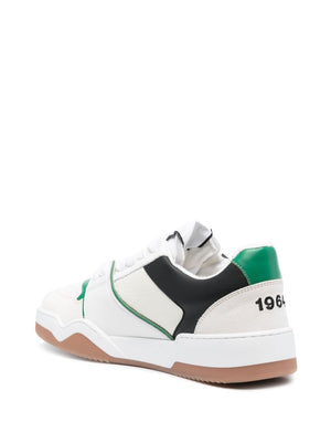 DSQUARED2 Urban Low-Top Leather Sneaker for Men - White, Black, and Green