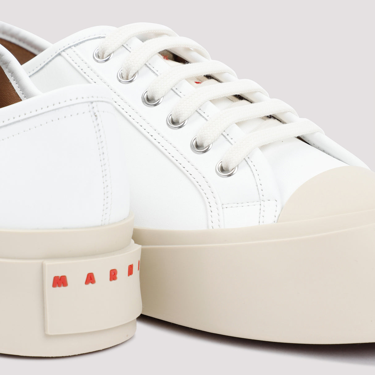 MARNI Stylish Leather Sneaker with Chunky Sole for Men