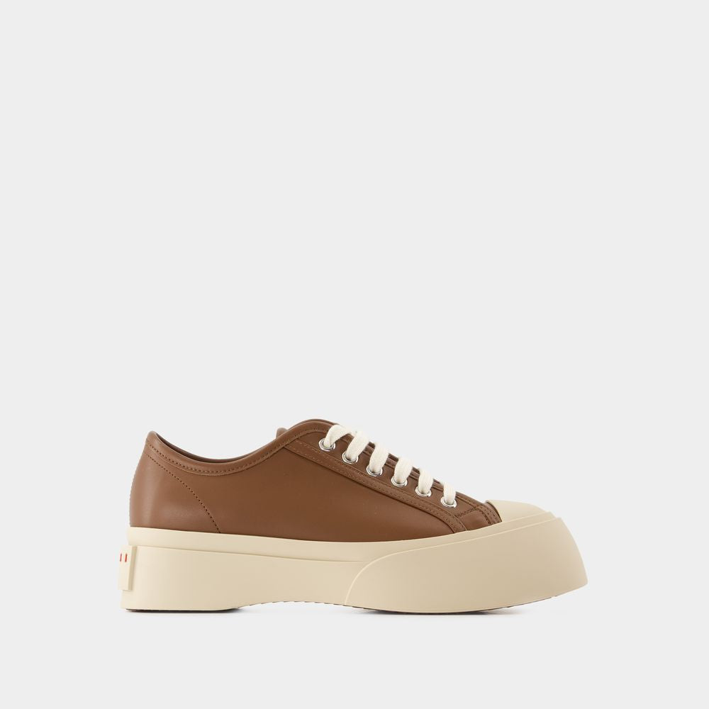 MARNI Chic Laced-Up Brown Sandal Sneakers