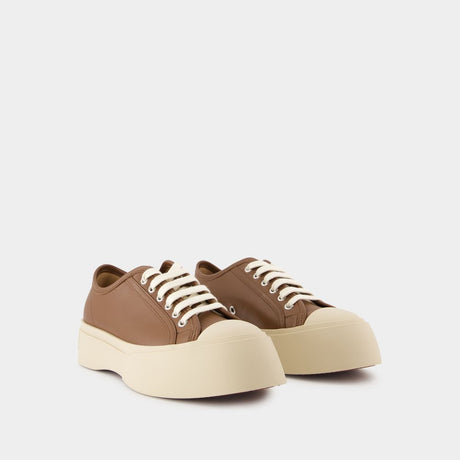 MARNI Chic Laced-Up Brown Sandal Sneakers