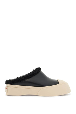 MARNI Chic Leather and Shearling Clogs for Women