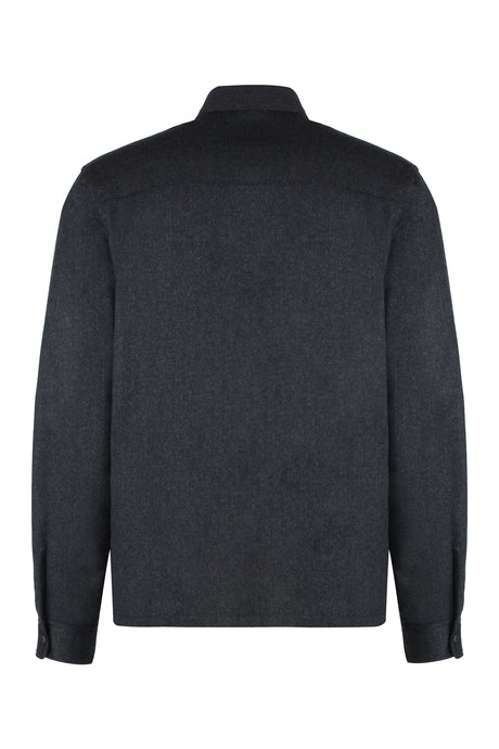 ZEGNA Sophisticated Dark Grey Wool Shirt