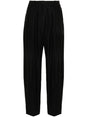 STUDIO NICHOLSON Elegant Midnight Blue Wide Leg Wool Trousers