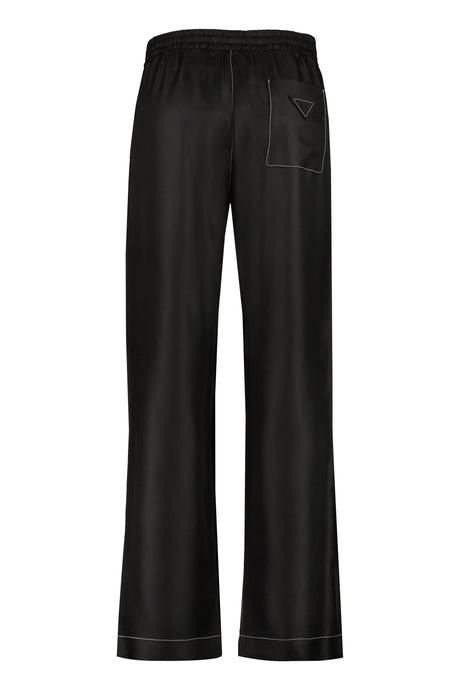 Drawstring Silk Trousers - Black SS23