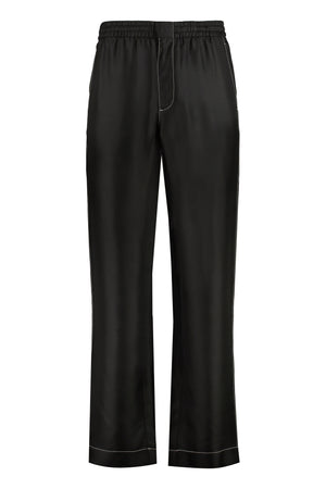 Drawstring Silk Trousers - Black SS23