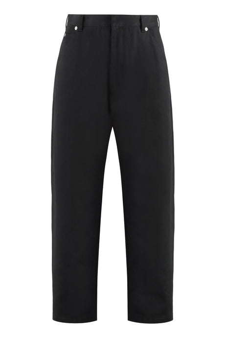 PRADA Classic Men's Cotton Trousers with Metal Rivets